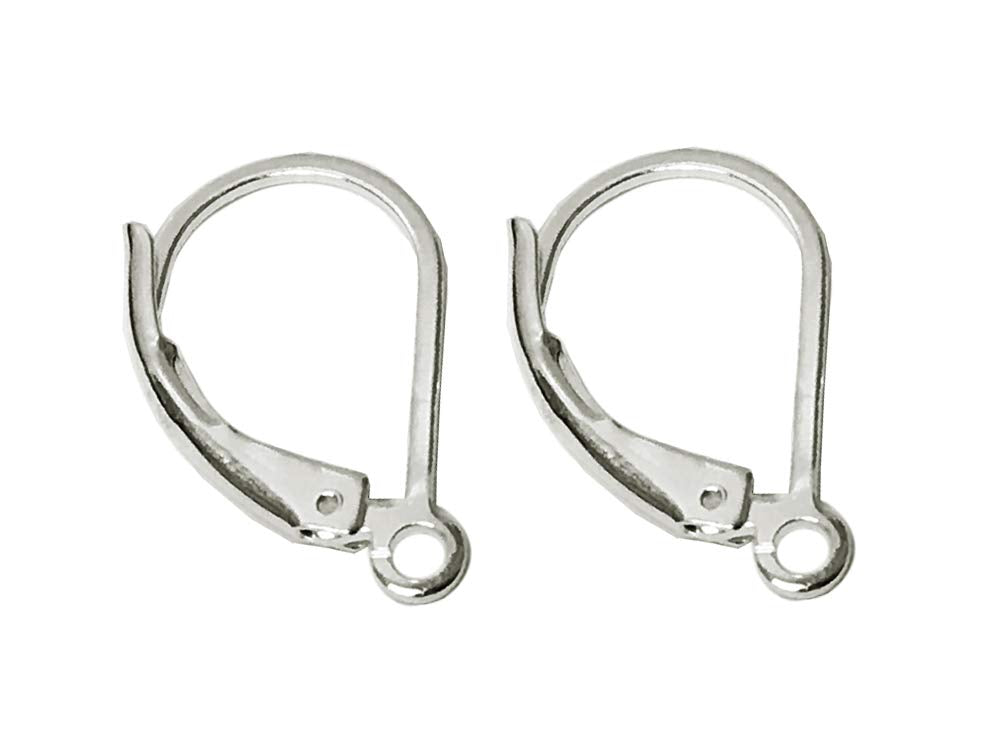 11.5mm Sterling Silver Lever Back Earring Hooks,earring Hooks With  Bails,sterling Silver Earring Supply 