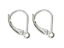 Load image into Gallery viewer, Wholesale Sterling Silver Leverback Earring Findings Plain, Choose Package Size - BeadPrism