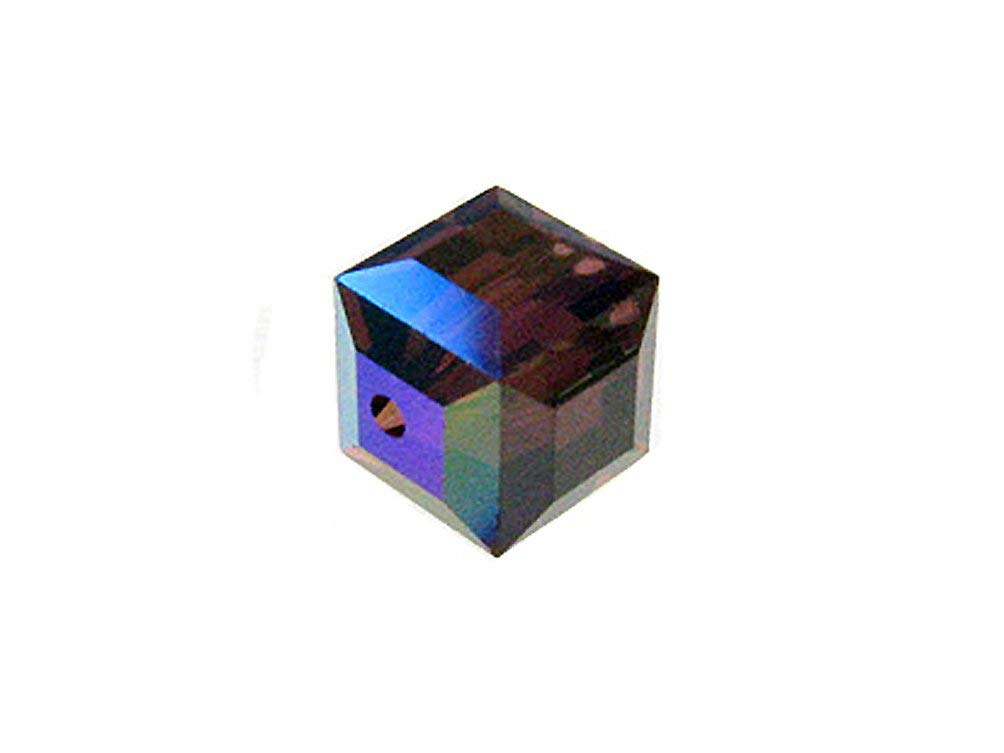 Wholesale Genuine Swarovski 5601 8mm Burgundy AB Cube Beads, Choose Package Size - BeadPrism