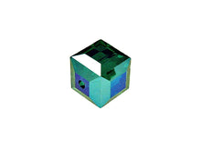 Load image into Gallery viewer, Wholesale Genuine Swarovski 5601 8mm Emerald AB Cube Beads, Choose Package Size - BeadPrism