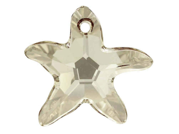 Swarovski Crystal, #6721 Starfish Pendant 28mm, Crystal Silver Shade, Wholesale - BeadPrism