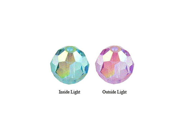 Swarovski 5000 Round Crystal Faceted Beads Alexandrite AB | 4mm | Small & Wholesale Packs - BeadPrism