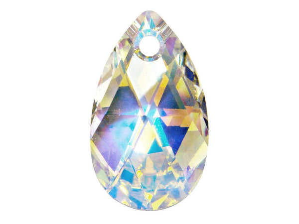 Swarovski Crystal, #6106 Pear Shape Drop Beads 28mm, Crystal AB, Wholesale - BeadPrism