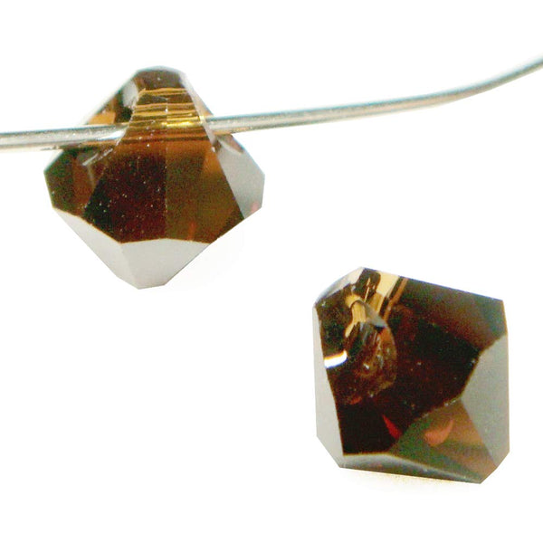 Wholesale Genuine Swarovski 6301 6mm Mocca Bicone Beads, Choose Package Size - BeadPrism