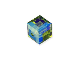 Wholesale Genuine Swarovski 5601 4mm Olivine AB Cube Beads, Choose Package Size - BeadPrism