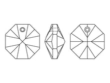 Load image into Gallery viewer, Swarovski Crystal, #6401 Octagon Pendant 12mm, Crystal Copper, Wholesale Packs - BeadPrism