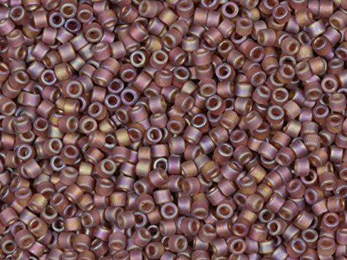 Pack of 50 gram Matte Light BROWN AB - Miyuki 15/0 Delicas Seed Beads Wholesale - BeadPrism
