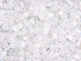 Pack of 50 gram 8/0 CRYSTAL AB  HEX CUT Miyuki Delicas Seed Beads Wholesale - BeadPrism