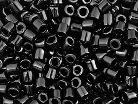 Pack of 50 gram BLACK  Delicas 8/0 Seed Beads Wholesale - BeadPrism