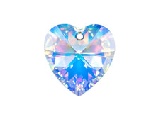 Load image into Gallery viewer, Swarovski Crystal, #6228 Heart Shape Pendant 40mm, Crystal AB, Wholesale - BeadPrism