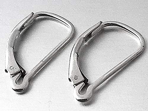 Wholesale Sterling Silver Interchangable Leverback Earring Findings With Notch, Choose Package Size - BeadPrism
