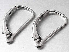 Wholesale Sterling Silver Interchangable Leverback Earring Findings With Notch, Choose Package Size - BeadPrism