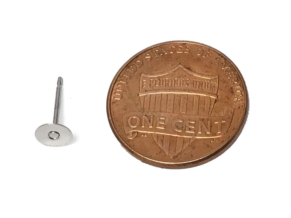 Wholesale Sterling Silver Post Earring With 5mm Flat Pin Pad, Choose Package Size - BeadPrism
