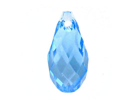Swarovski Crystal, #6010 Briolettes Beads 13mm, Aquamarine, Wholesale Packs - BeadPrism