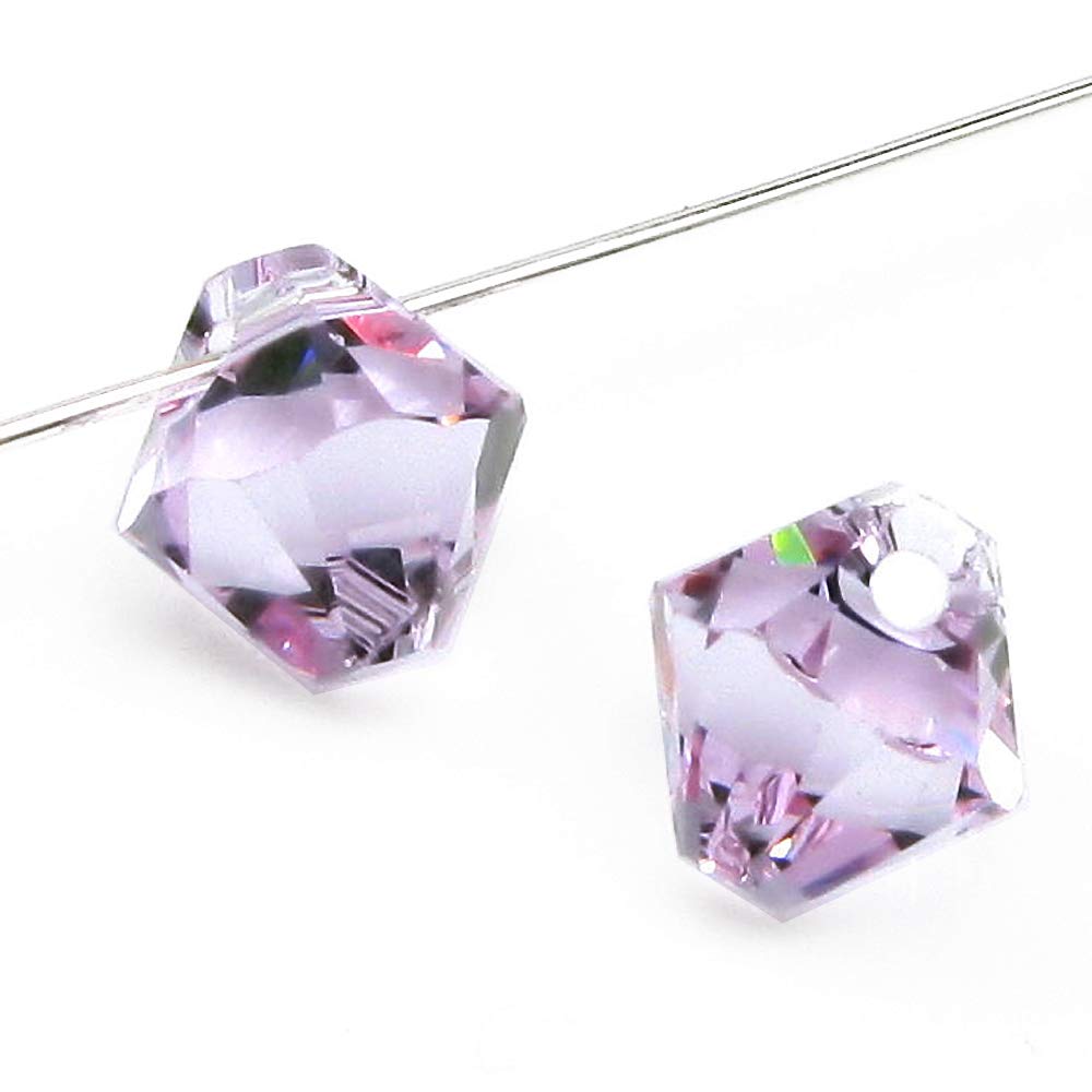 Wholesale Genuine Swarovski 6301 8mm Violet Bicone Beads, Choose Package Size - BeadPrism