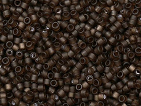 Pack of 50 gram MATTE TRANSP TAUPE  Miyuki Delicas 11/0 Seed Beads Wholesale - BeadPrism