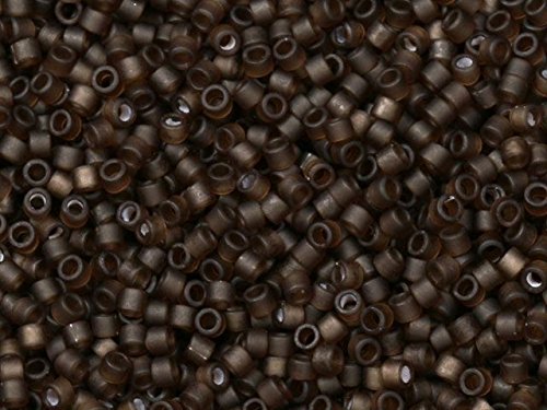 Pack of 50 gram MATTE TRANSP TAUPE  Miyuki Delicas 11/0 Seed Beads Wholesale - BeadPrism