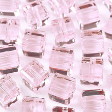 Load image into Gallery viewer, Wholesale Genuine Swarovski 5601 8mm Rosaline Cube Beads, Choose Package Size - BeadPrism