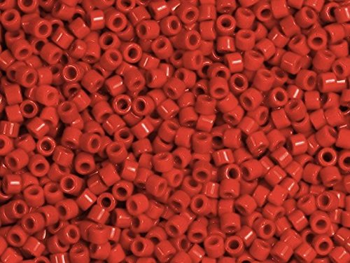 Pack of 50 gram Opaque Dark.Cranberry - Miyuki 15/0 Delicas Seed Beads Wholesale - BeadPrism