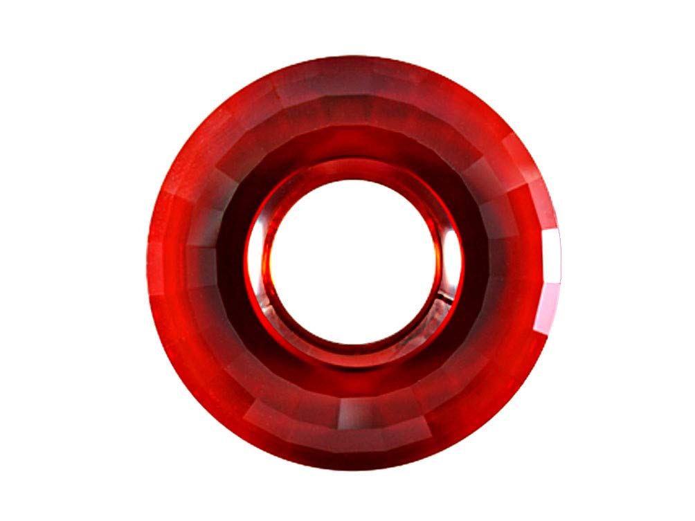 Swarovski Crystal, #6039 Disk Pendant 38mm, Crystal Red Magma, Wholesale - BeadPrism