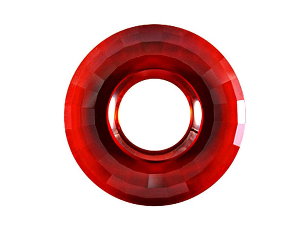 Swarovski Crystal, #6039 Disk Pendant 38mm, Crystal Red Magma, Wholesale - BeadPrism