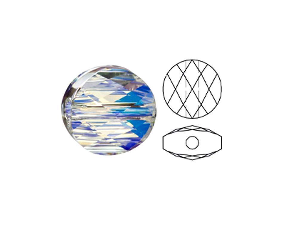 Swarovski 5052 Mini Round Beads, 8mm, Crystal AB | 12 Pack - BeadPrism