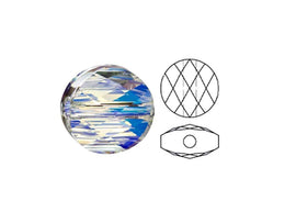 Swarovski 5052 Mini Round Beads, 8mm, Crystal AB | 12 Pack - BeadPrism