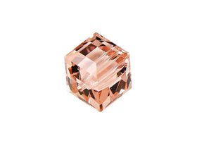 Wholesale Genuine Swarovski 5601 6mm Vintage Rose Cube Beads, Choose Package Size - BeadPrism