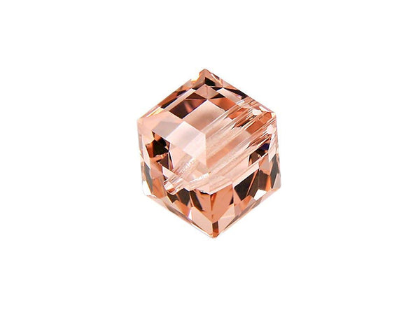 Wholesale Genuine Swarovski 5601 6mm Vintage Rose Cube Beads, Choose Package Size - BeadPrism