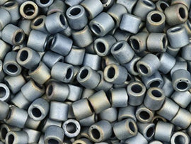 Pack of 50 gram Matte Metallic Grey  Delicas 8/0 Seed Beads Wholesale - BeadPrism