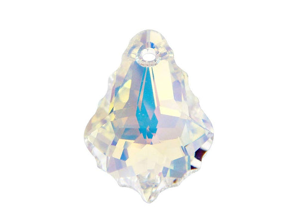 Swarovski Crystal, #6090 Baroque Pendant 22mm, Crystal AB, Wholesale Packs - BeadPrism