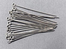 Load image into Gallery viewer, Sterling Silver .925 Eyepin, 1 Inch, 22 gauge, Choose Package Size - BeadPrism