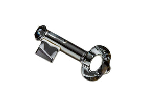 Swarovski Crystal, #6919 Key Pendant 50mm, Crystal Silver Night, Wholesale - BeadPrism