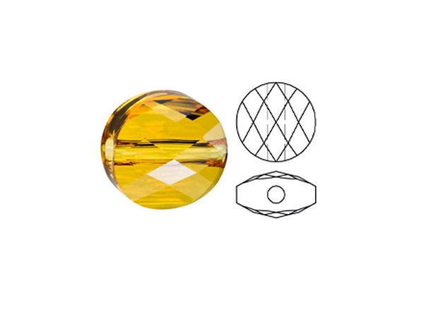 Swarovski 5052 Mini Round Beads, 6mm, Sunflower | 24 Pack - BeadPrism