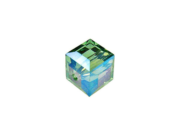 Wholesale Genuine Swarovski 5601 4mm Erinite AB Cube Beads, Choose Package Size - BeadPrism