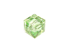 Wholesale Genuine Swarovski 5601 4mm Chrysolite Cube Beads, Choose Package Size - BeadPrism