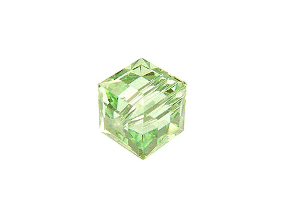 Wholesale Genuine Swarovski 5601 8mm Chrysolite Cube Beads, Choose Package Size - BeadPrism