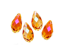 Swarovski Crystal, #6010 Briolettes Beads 11mm, Crystal Astral Pink, Wholesale Packs - BeadPrism