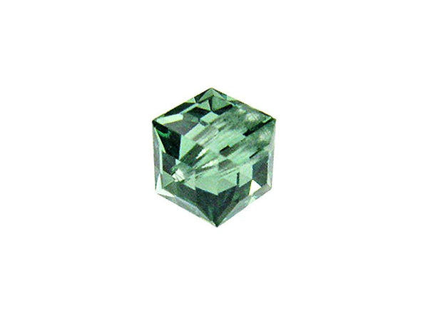 Wholesale Genuine Swarovski 5601 8mm Erinite Cube Beads, Choose Package Size - BeadPrism