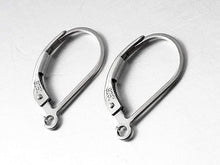 Load image into Gallery viewer, Wholesale Sterling Silver Anti Tarnish Coating Plain Leverback Earring With Ring Choose Package Size - BeadPrism