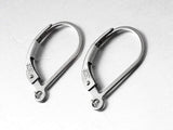 Wholesale Sterling Silver Anti Tarnish Coating Plain Leverback Earring With Ring Choose Package Size
