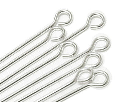 Sterling Silver .925 Eyepin, 1 Inch, 22 gauge, Choose Package Size - BeadPrism