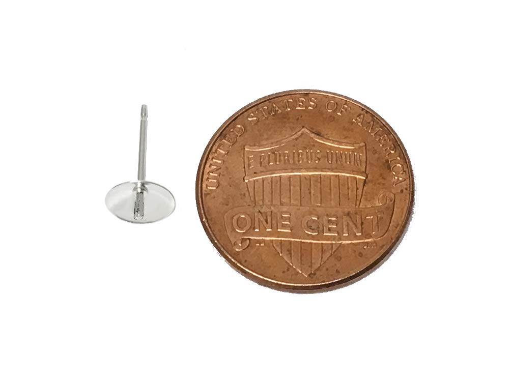 Wholesale Sterling Silver Post Earring With 6mm Cup and Peg, Choose Package Size - BeadPrism