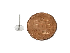 Wholesale Sterling Silver Post Earring With 6mm Cup and Peg, Choose Package Size - BeadPrism