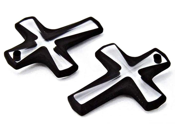 Swarovski Crystal, #6860 Cosmic Pendant 12mm, Cosmo JET, Wholesale Packs - BeadPrism