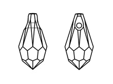 Load image into Gallery viewer, Swarovski Crystal, #6000 Drop Briolettes Beads 11mm, Crystal, Wholesale Packs - BeadPrism