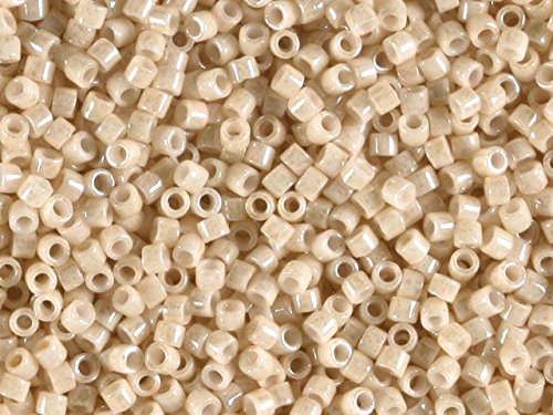 Pack of 50 gram CEYLON LT BEIGE - Miyuki Delicas 11/0 Seed Beads Wholesale - BeadPrism