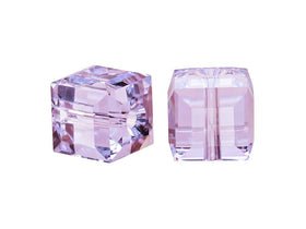 Wholesale Genuine Swarovski 5601 4mm Violet Cube Beads, Choose Package Size - BeadPrism