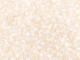 Pack of 50 gram OFF WHITE AB - Miyuki Delicas 11/0 Seed Beads Wholesale - BeadPrism