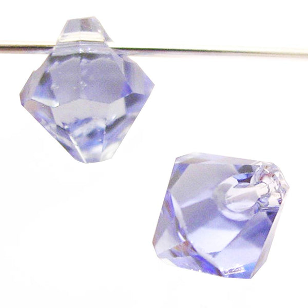 Wholesale Genuine Swarovski 6301 8mm Light Sapphire Bicone Beads, Choose Package Size - BeadPrism